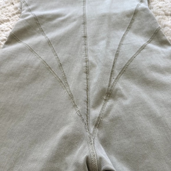 *NWT* Zara Light Green Bodying BodySuit Shorts Romper Square Neckline Women Sz S - Picture 4 of 11